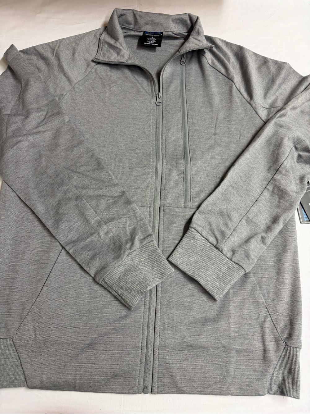 Men's Gray Full-Zip Jacket - Lightweight Casual Coat